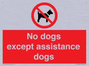 No dogs except assistance dogs